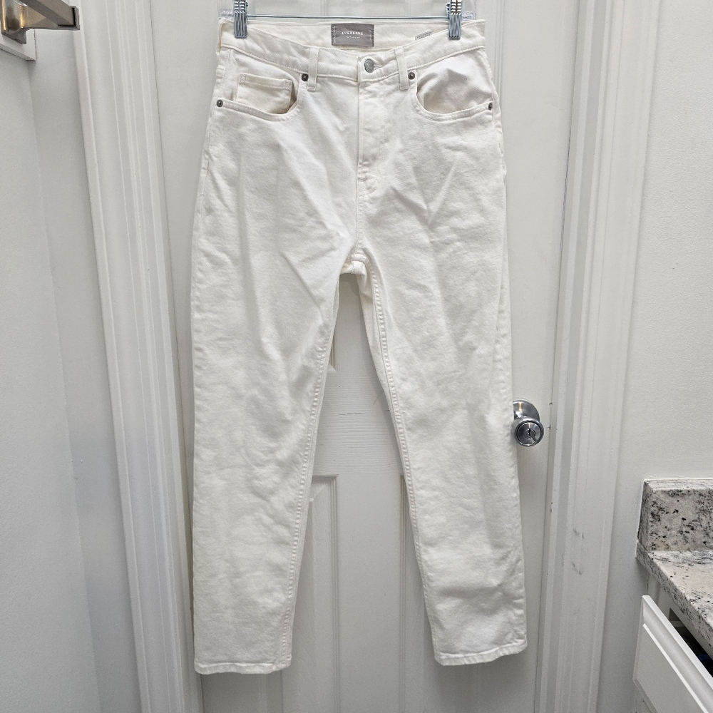 Women's Everlane the cheeky jean, white ,Sz 28 Regular, pre-owned